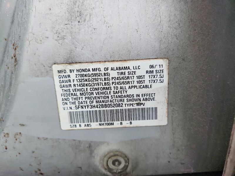 Продаж на аукціоні авто 2011 Honda Pilot, vin: 5FNYF3H42BB052082, номер лоту: 56865996