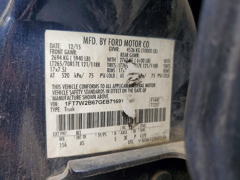 Продаж на аукціоні авто 2016 Ford F250, vin: 1FT7W2B67GEB71691, номер лоту: 56343856