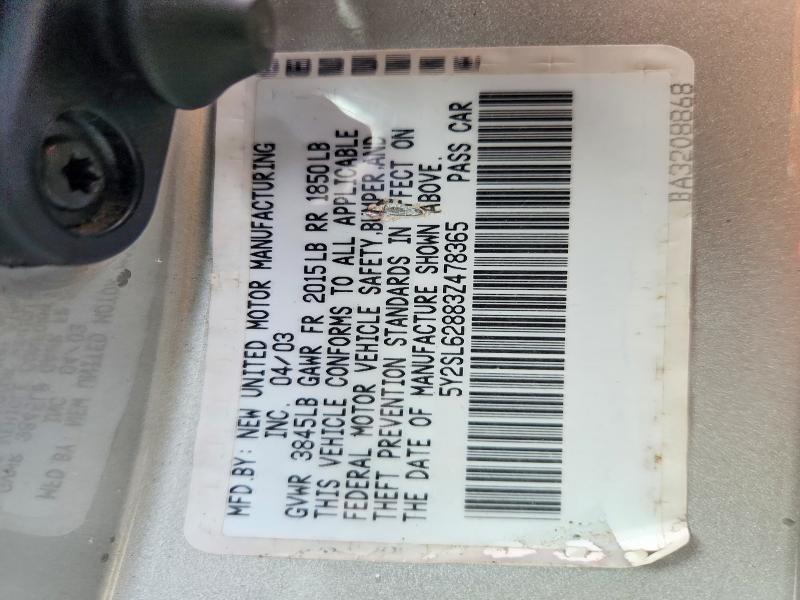 Aukcja sprzedaży 2003 Pontiac Vibe, vin: 5Y2SL62883Z478365, numer aukcji: 58241006