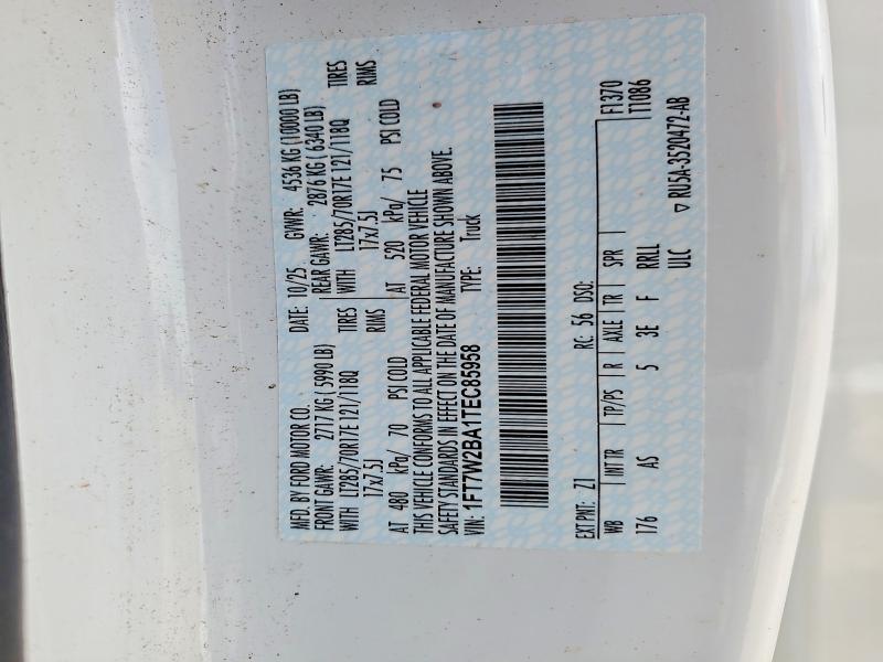 58310916 :رقم المزاد ، 1FT7W2BA1TEC85958 vin ، 2026 Ford F250 مزاد بيع