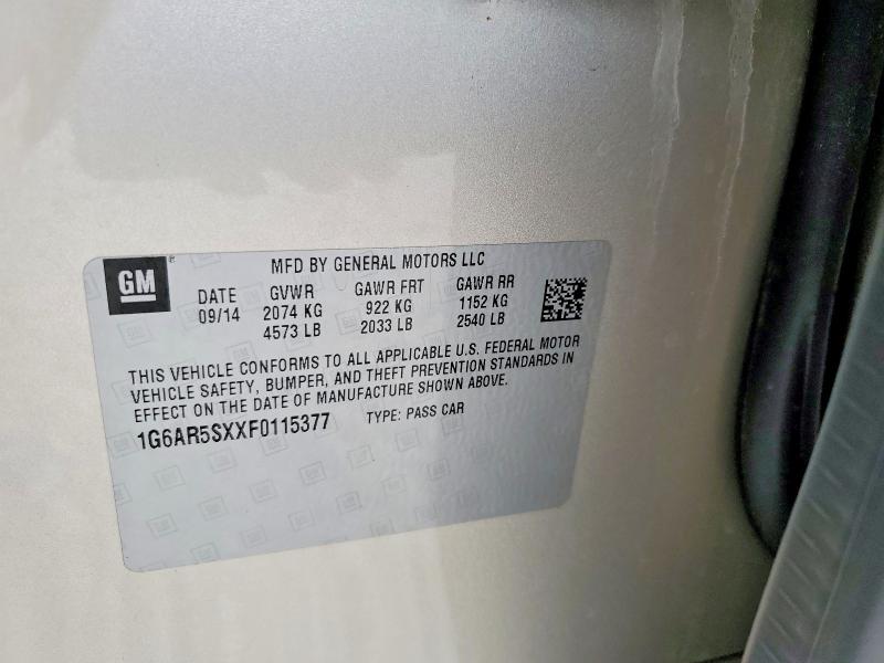 Продаж на аукціоні авто 2015 Cadillac Cts, vin: 1G6AR5SXXF0115377, номер лоту: 54883216