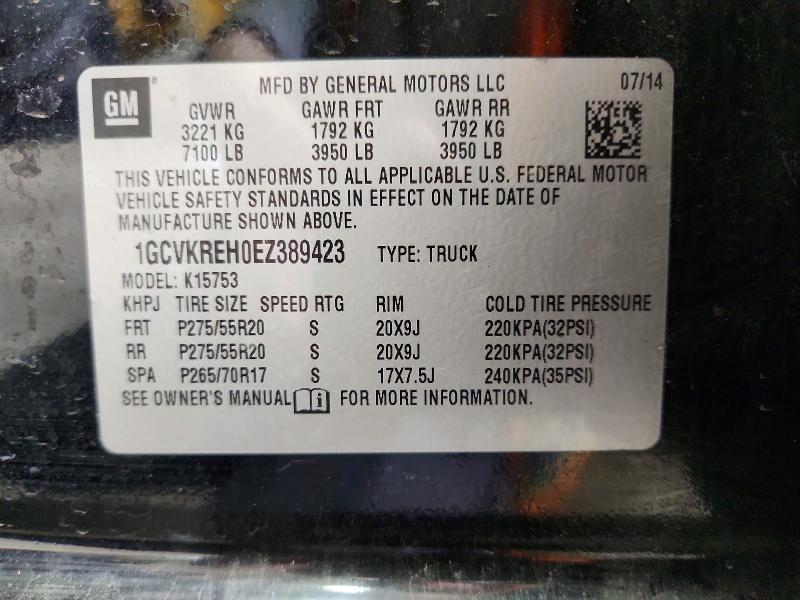 56636406 :رقم المزاد ، 1GCVKREH0EZ389423 vin ، 2014 Chevrolet Silverado مزاد بيع