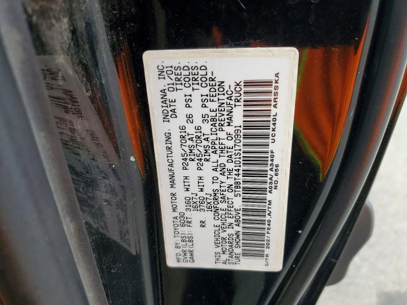 Продажа на аукционе авто 2001 Toyota Tundra, vin: 5TBBT44101S170991, номер лота: 56504326