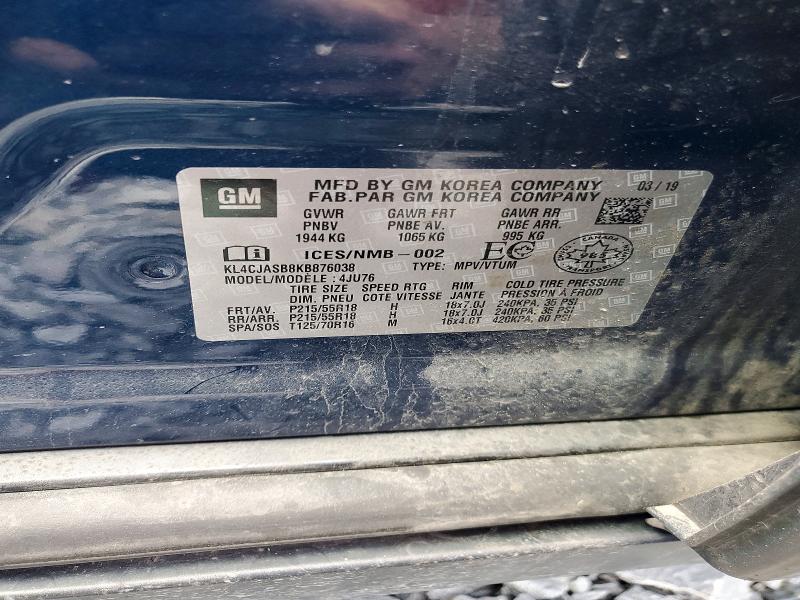 Продажа на аукционе авто 2019 Buick Encore, vin: KL4CJASB8KB876038, номер лота: 58115546