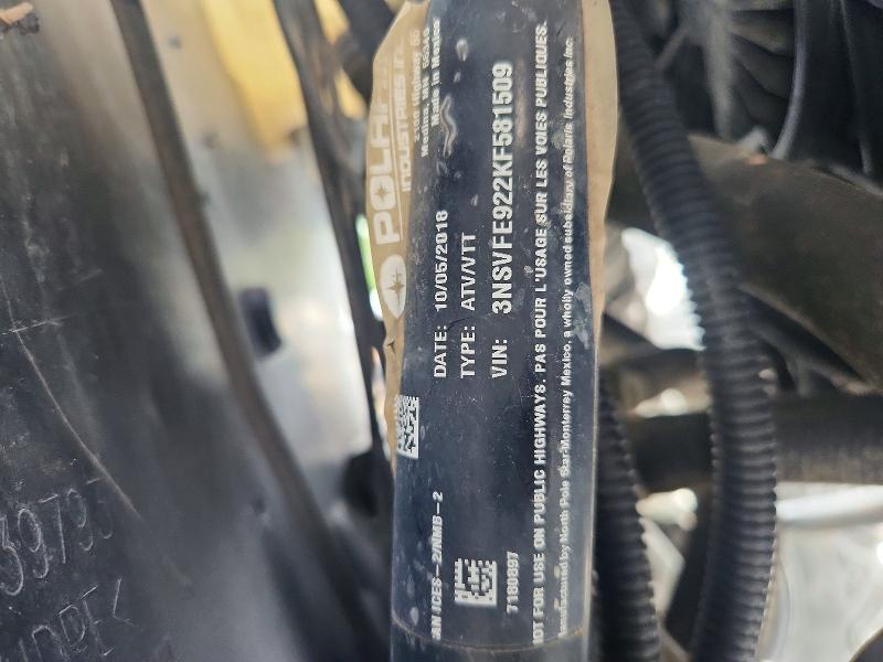Продаж на аукціоні авто 2019 Polaris Rzr, vin: 3NSVFE922KF581509, номер лоту: 57400576