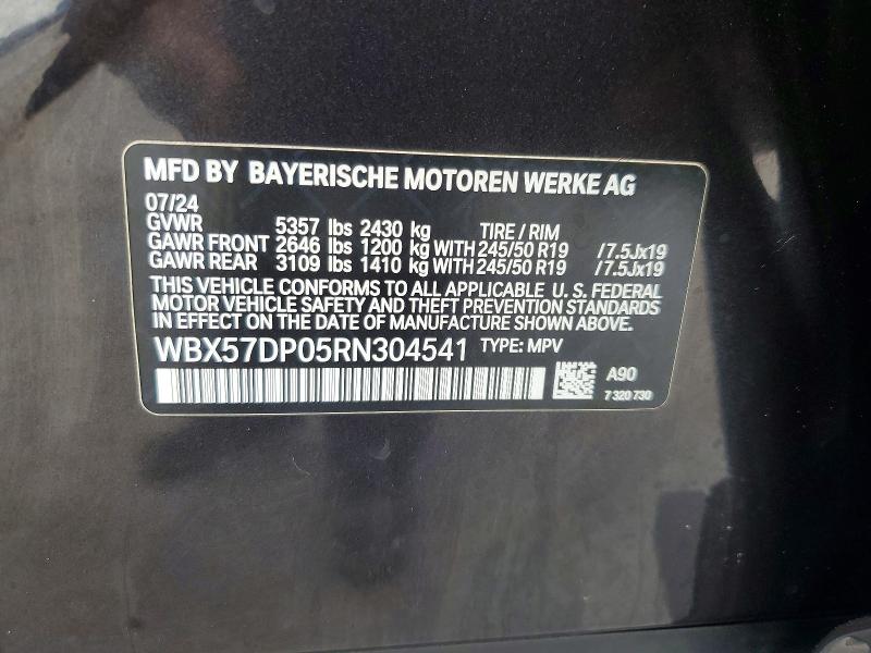 Продажа на аукционе авто 2024 Bmw X3, vin: WBX57DP05RN304541, номер лота: 56591776