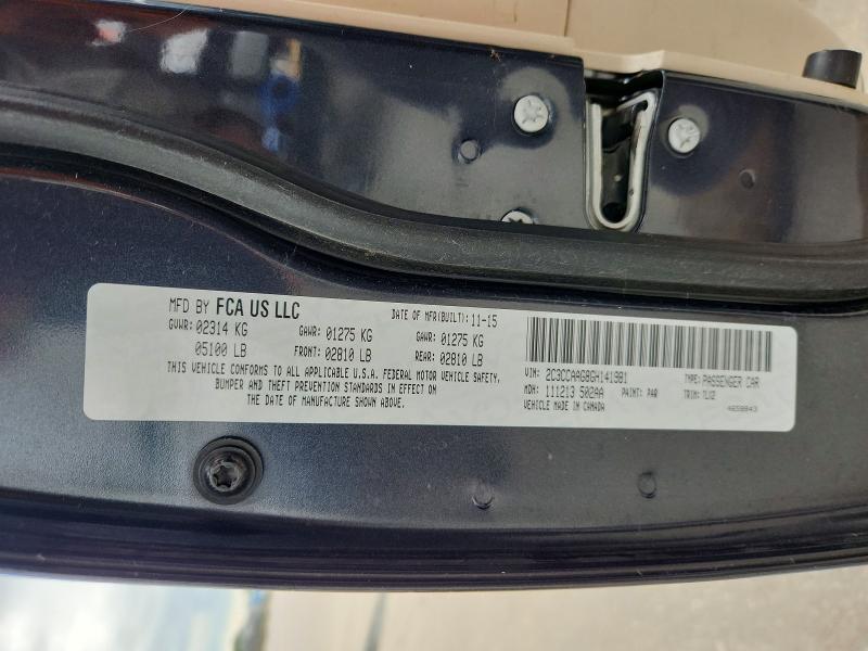 Продаж на аукціоні авто 2016 Chrysler 300, vin: 2C3CCAAG8GH141981, номер лоту: 57162006