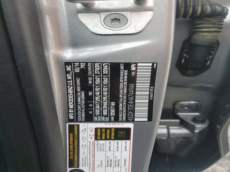 58362446 :رقم المزاد ، 4JGDF7DE4HA744944 vin ، 2017 Mercedes-benz Gls مزاد بيع