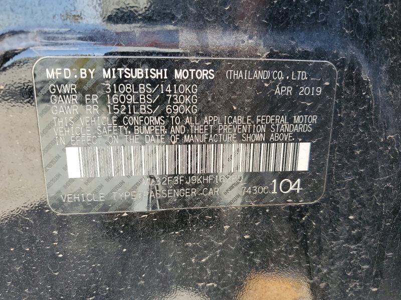 Продажа на аукционе авто 2019 Mitsubishi Mirage, vin: ML32F3FJ9KHF16280, номер лота: 57913156