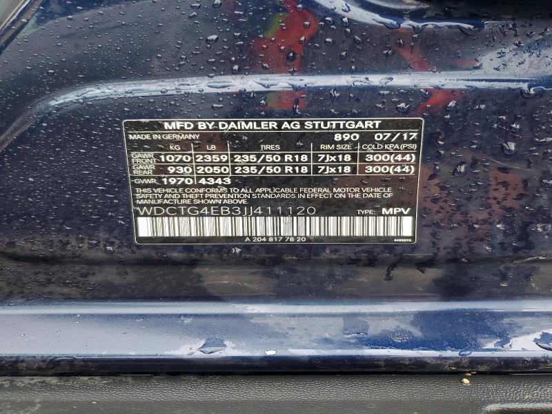 Продажа на аукционе авто 2018 Mercedes-benz Gla, vin: WDCTG4EB3JJ411120, номер лота: 59085746