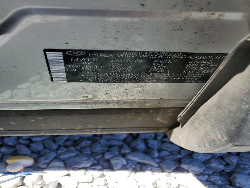 54422786 :رقم المزاد ، 5NMS24AJ4PH549339 vin ، 2023 Hyundai Santa Fe مزاد بيع