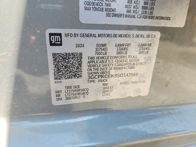 Продажа на аукционе авто 2025 Chevrolet Silverado, vin: 3GCPKCEK9SG143564, номер лота: 56053366