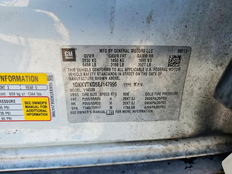 Aukcja sprzedaży 2014 Gmc Acadia, vin: 1GKKVTKD5EJ147996, numer aukcji: 56968236