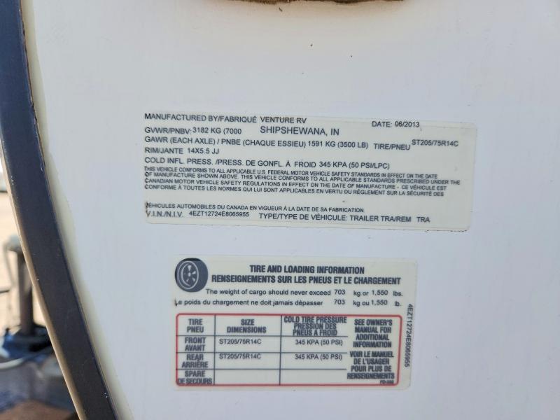 Продаж на аукціоні авто 2014 Venture Sport Trek, vin: 4EZT12724E8065955, номер лоту: 56355396