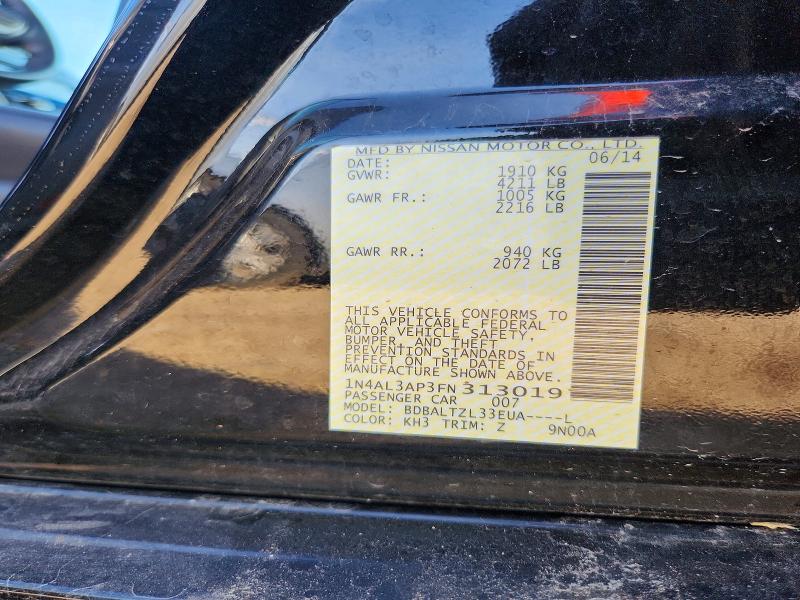 Aukcja sprzedaży 2015 Nissan Altima, vin: 1N4AL3AP3FN313019, numer aukcji: 57427336