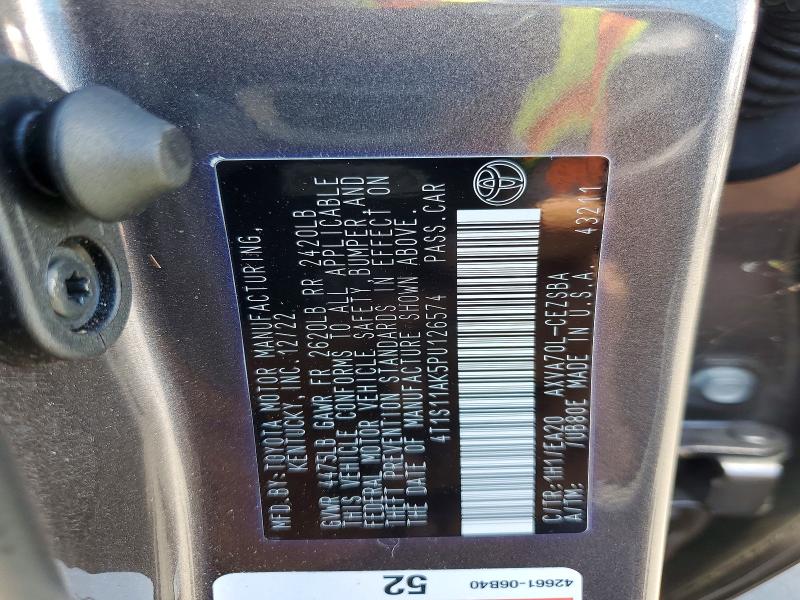 Продаж на аукціоні авто 2023 Toyota Camry, vin: 4T1S11AK5PU126574, номер лоту: 55630056