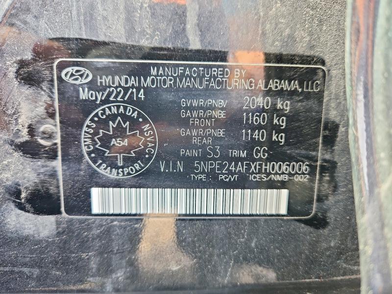 Продажа на аукционе авто 2015 Hyundai Sonata, vin: 5NPE24AFXFH006006, номер лота: 58415306