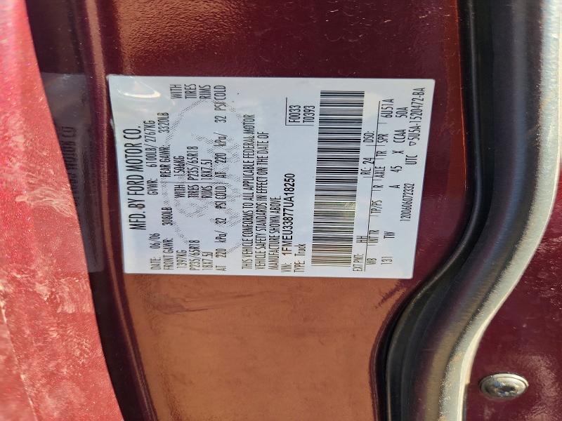 2007 Ford Explorer Sport Trac მანქანა იყიდება აუქციონზე, vin: 1FMEU33877UA18250, აუქციონის ნომერი: 57722766