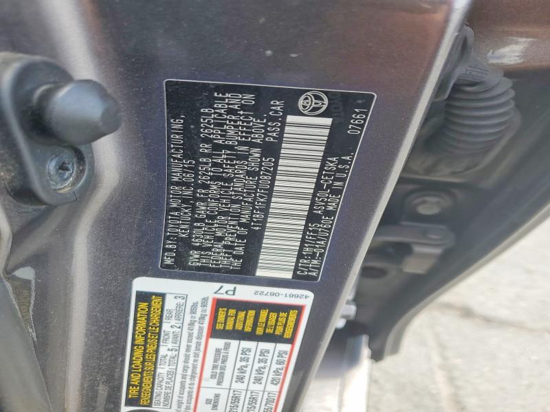 58130186 :رقم المزاد ، 4T1BF1FK7FU087205 vin ، 2015 Toyota Camry مزاد بيع