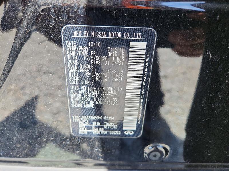 56599196 :رقم المزاد ، JN8AZ2NE6H9152354 vin ، 2017 Infiniti Qx80 مزاد بيع