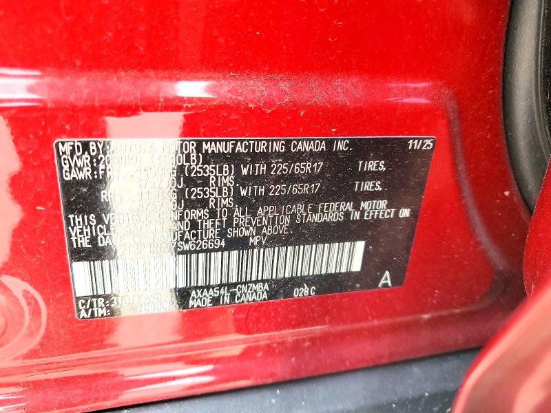 Продажа на аукционе авто 2025 Toyota Rav4, vin: 2T3P1RFV7SW626694, номер лота: 55693026