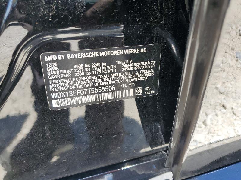 2026 Bmw X1 მანქანა იყიდება აუქციონზე, vin: WBX13EF07T5555506, აუქციონის ნომერი: 56640586
