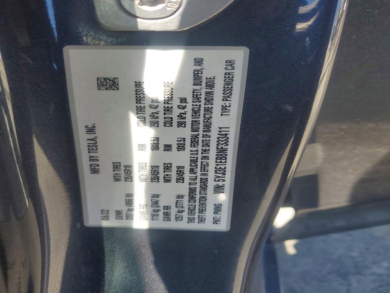 Продажа на аукционе авто 2022 Tesla Model 3, vin: 5YJ3E1EB8NF333411, номер лота: 57222566