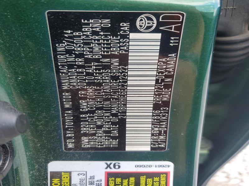 Продажа на аукционе авто 2014 Toyota Corolla, vin: 2T1BPRHE6EC212522, номер лота: 58398806