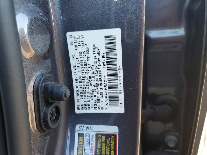 Aukcja sprzedaży 2015 Honda Cr-v, vin: 5J6RM4H34FL125621, numer aukcji: 57865346
