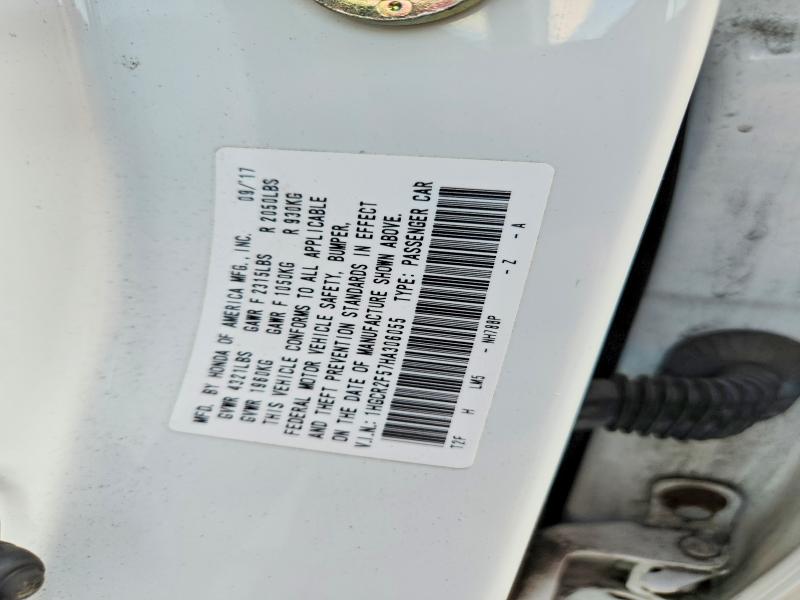 2017 Honda Accord მანქანა იყიდება აუქციონზე, vin: 1HGCR2F57HA306055, აუქციონის ნომერი: 56585556