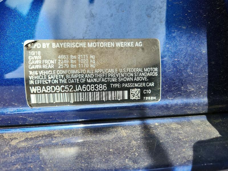 Продажа на аукционе авто 2018 Bmw 330, vin: WBA8D9C52JA608386, номер лота: 58032656