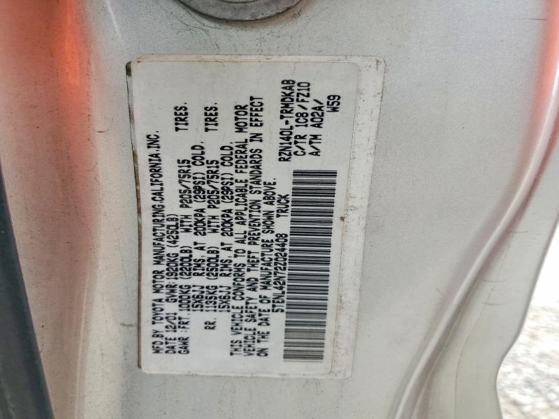 55941916 :رقم المزاد ، 5TENL42N72Z024408 vin ، 2002 Toyota Tacoma مزاد بيع