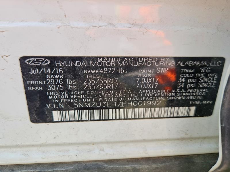 Продаж на аукціоні авто 2017 Hyundai Santa Fe Sport, vin: 5NMZU3LB7HH001992, номер лоту: 56689856