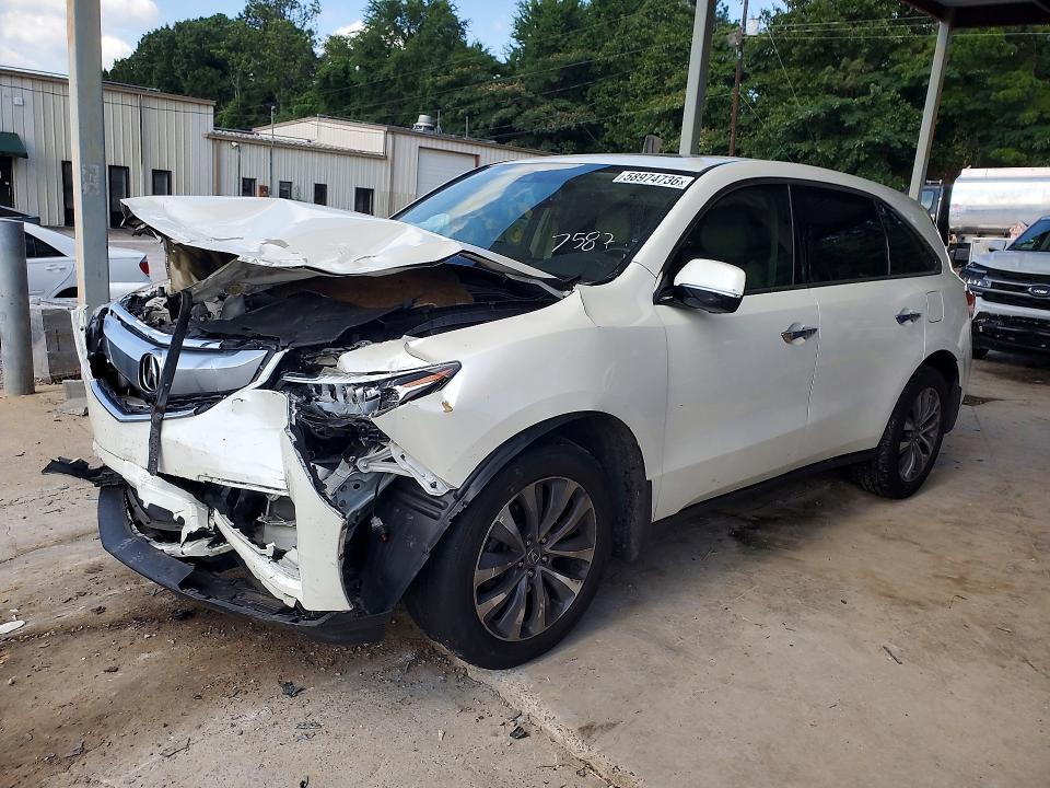 2014 Acura Mdx მანქანა იყიდება აუქციონზე, vin: 5FRYD3H45EB007582, აუქციონის ნომერი: 58974736