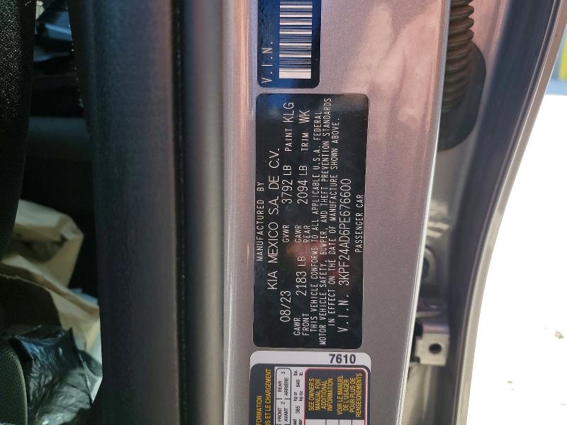 Продажа на аукционе авто 2023 Kia Forte, vin: 3KPF24AD6PE676600, номер лота: 55959636