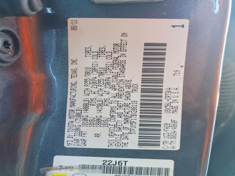 Aukcja sprzedaży 2011 Toyota Tundra, vin: 5TFUY5F17BX208118, numer aukcji: 58986926
