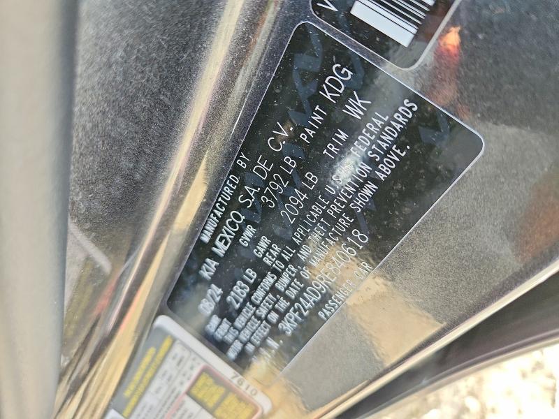 58050216 :رقم المزاد ، 3KPF24AD9RE840618 vin ، 2024 Kia Forte مزاد بيع