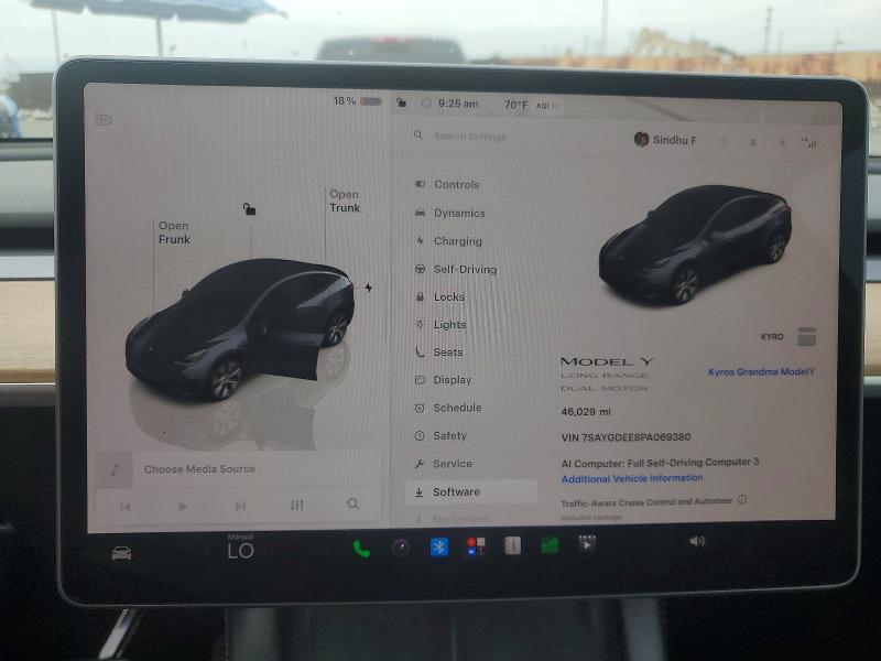 Продажа на аукционе авто 2023 Tesla Model Y, vin: 7SAYGDEE8PA069380, номер лота: 59162276