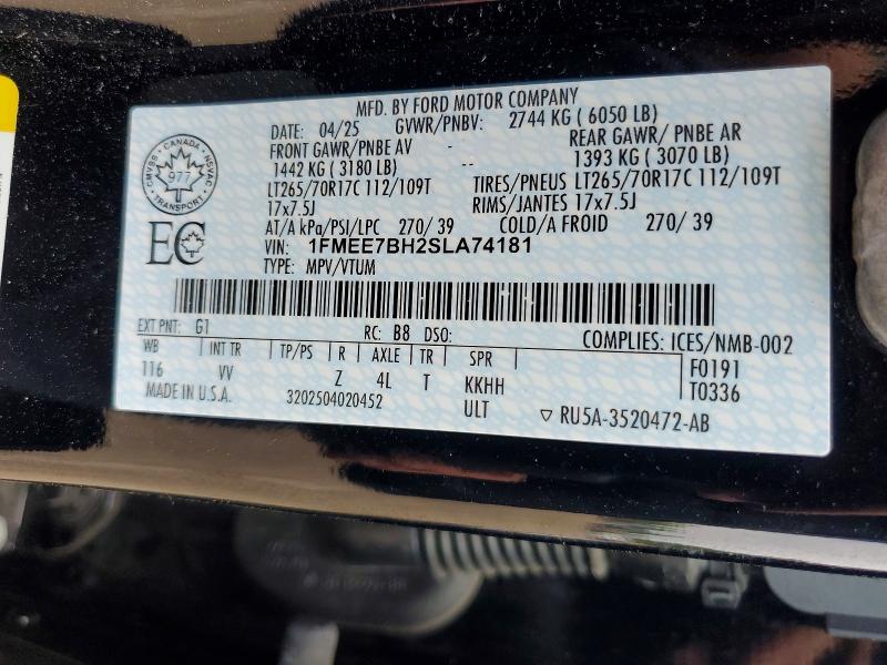 Продаж на аукціоні авто 2025 Ford Bronco, vin: 1FMEE7BH2SLA74181, номер лоту: 53252166
