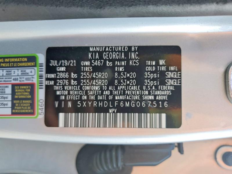 Продажа на аукционе авто 2021 Kia Sorento, vin: 5XYRHDLF6MG067516, номер лота: 56744516