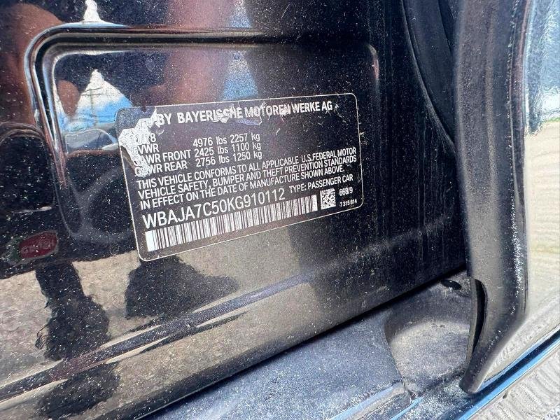 Aukcja sprzedaży 2019 Bmw 530, vin: WBAJA7C50KG910112, numer aukcji: 57240426