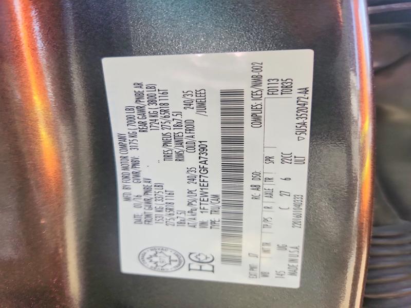 54393736 :رقم المزاد ، 1FTEW1EF7GFA73901 vin ، 2016 Ford F150 مزاد بيع