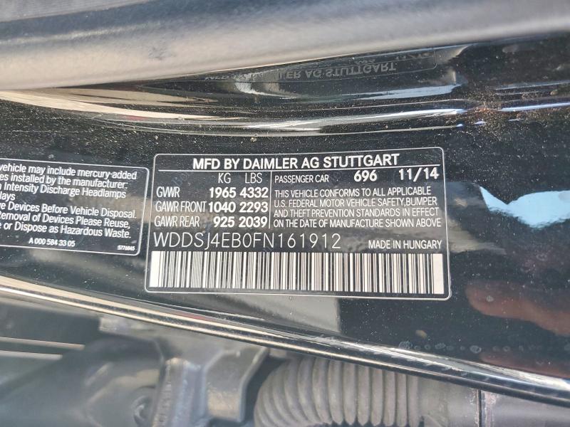 Aukcja sprzedaży 2015 Mercedes-benz Cla, vin: WDDSJ4EB0FN161912, numer aukcji: 57727286