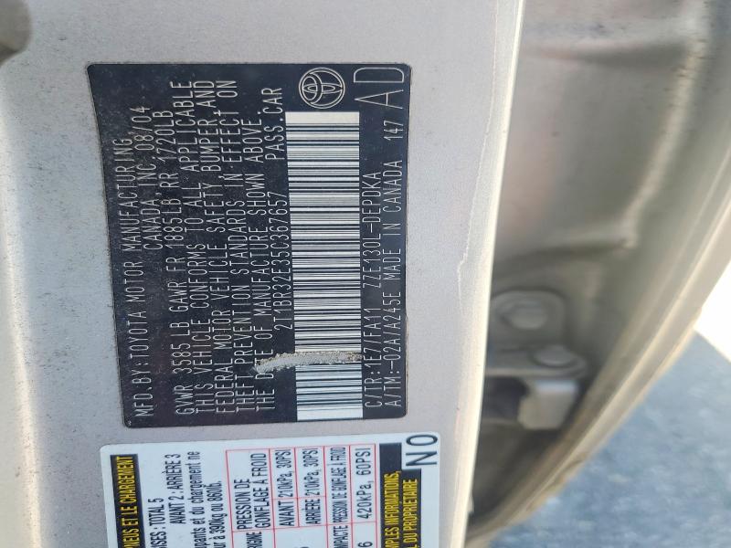 55584756 :رقم المزاد ، 2T1BR32E35C367657 vin ، 2005 Toyota Corolla مزاد بيع