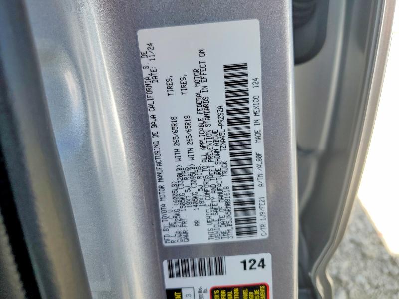 Продажа на аукционе авто 2024 Toyota Tacoma, vin: 3TMLB5JN5RM081618, номер лота: 56067966