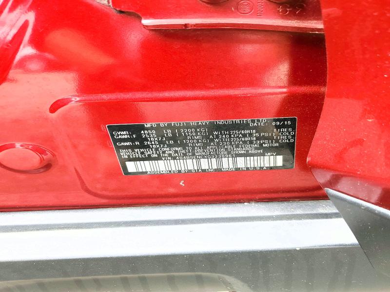 58611336 :رقم المزاد ، 4S4BSENCXG3230961 vin ، 2016 Subaru Outback مزاد بيع