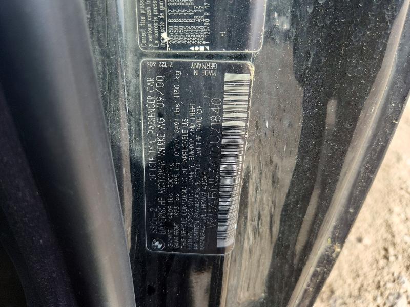 Продажа на аукционе авто 2001 Bmw 330, vin: WBABN53411JU21840, номер лота: 56797996