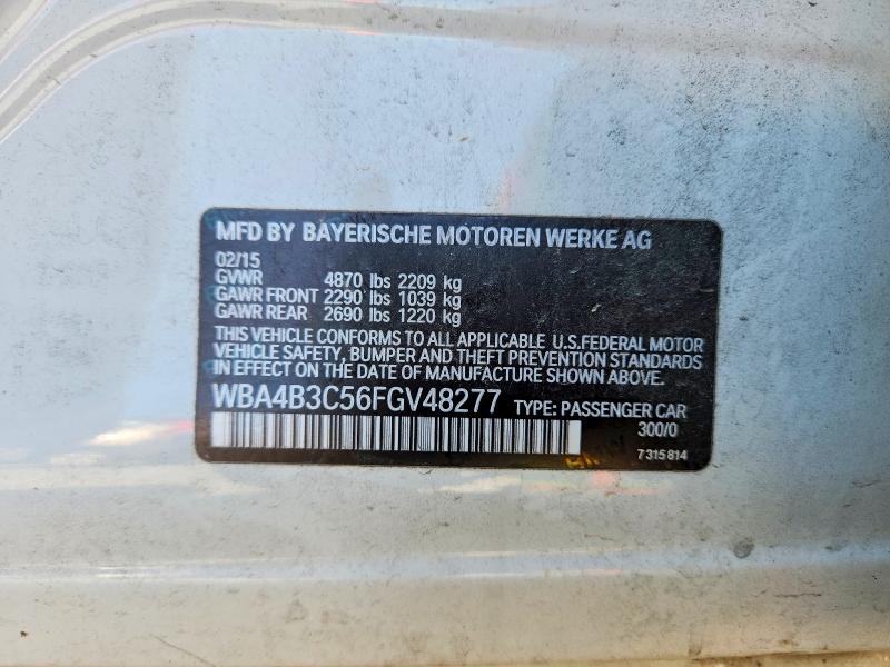 2015 Bmw 435 მანქანა იყიდება აუქციონზე, vin: WBA4B3C56FGV48277, აუქციონის ნომერი: 58287476