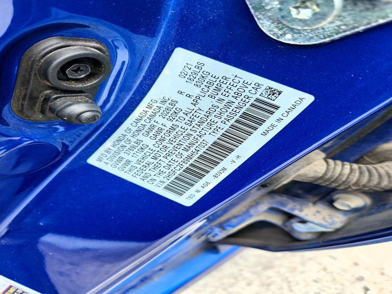 Продажа на аукционе авто 2021 Honda Civic, vin: 2HGFC2F89MH547037, номер лота: 58374676