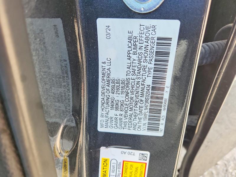 Продаж на аукціоні авто 2024 Honda Civic, vin: 19XFL1H73RE020434, номер лоту: 56684756